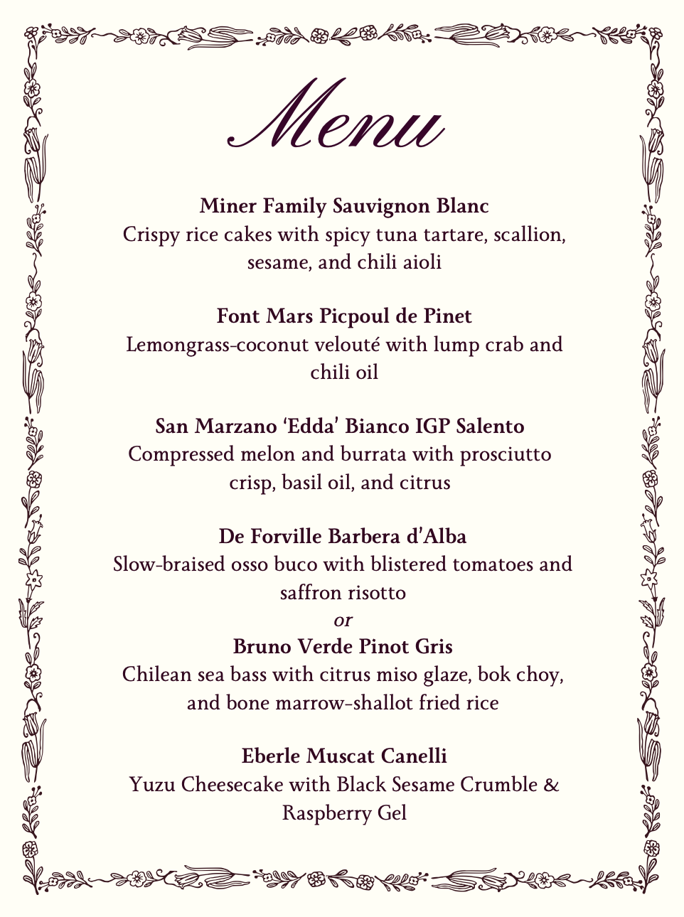 5/13 | Augustine - WINE Tasting Night
