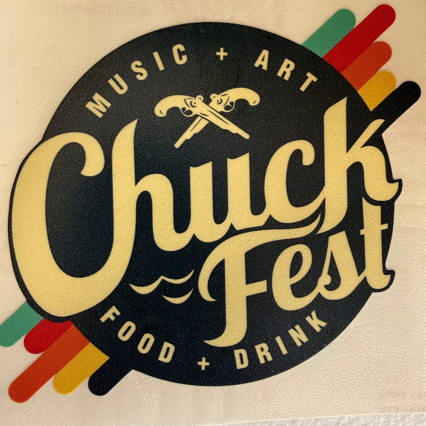 Color Bars Chuck Fest Sticker